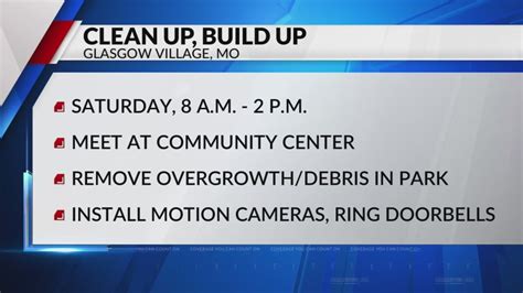 Glasgow Village, Missouri hosting 'Clean Up, Build Up' event this weekend